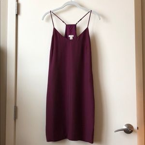 JCrew maroon cami dress